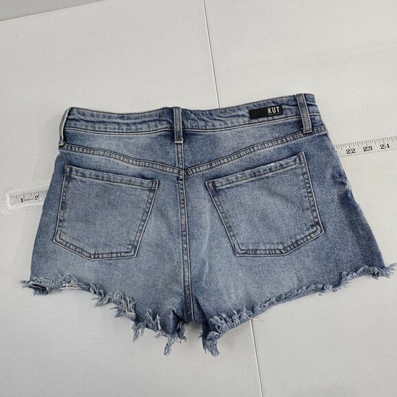 Kut From the kloth Jane high rise short blue size 8 womens 6936 - Picture 2 of 11